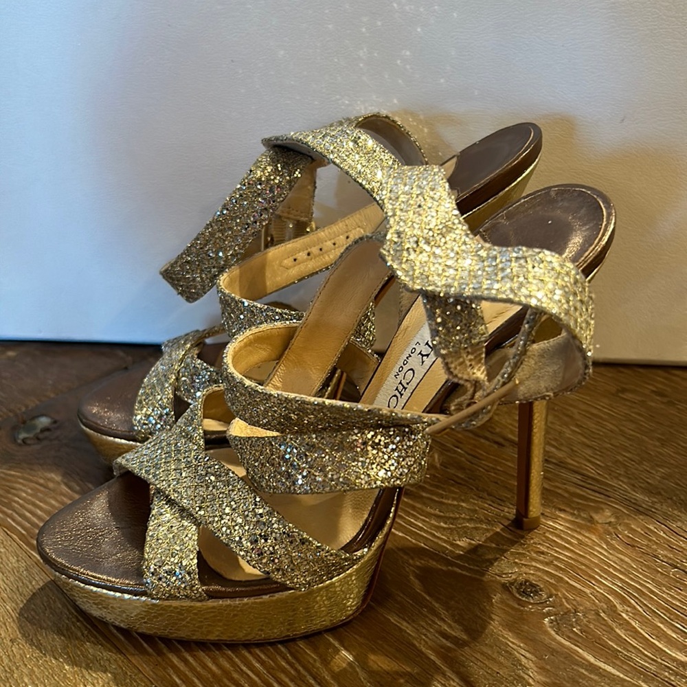 Sparkle Silver Jimmy Choo Heels